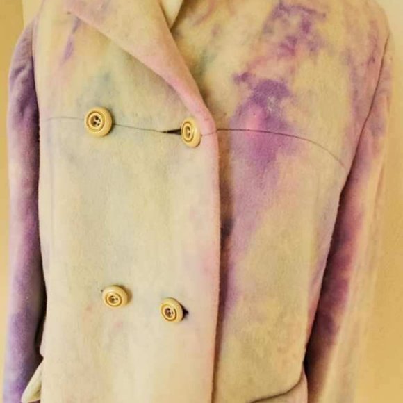 Cashmere pea Coat navy pink white ivory purple blue 10 12 14 16 Large plus - Picture 11 of 14
